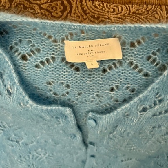 Sézane Olympe Jumper - Azure Blue Size Small - Picture 4 of 8